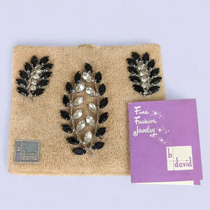 B. David Vintage Jet & Crystal Demi Parure